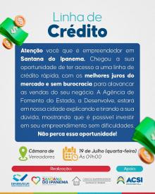 Desenvolve apresenta linha de crédito a empreendedores nesta quarta-feira (19), em Santana do Ipanema